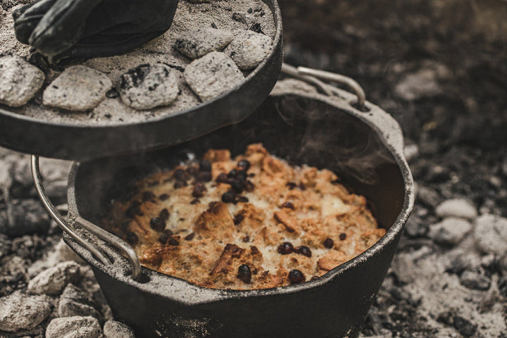 Dutch Oven Bread Pudding