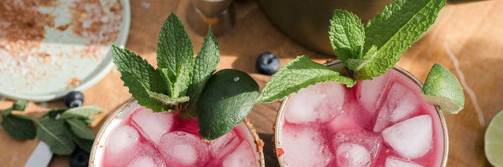 Blueberry Mint Batch Margaritas