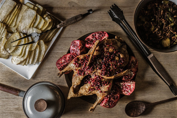 Roast Duck Paired with Potato Dominoes & Roasted Brussels