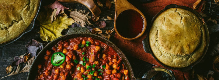 Vegan Shakshuka and Cornbread