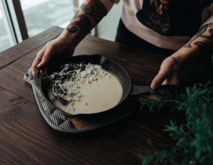 Winter Citrus Posset with Rosemary Brown Butter Crumble