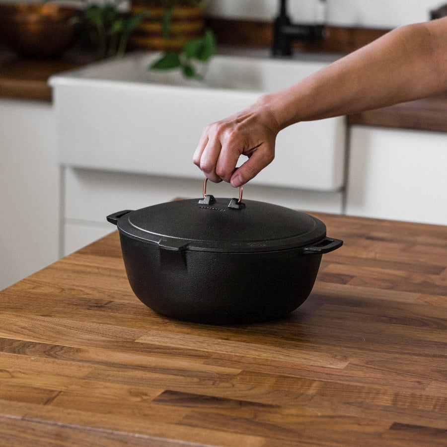 Enamel Lined Cast Iron Crock Pot