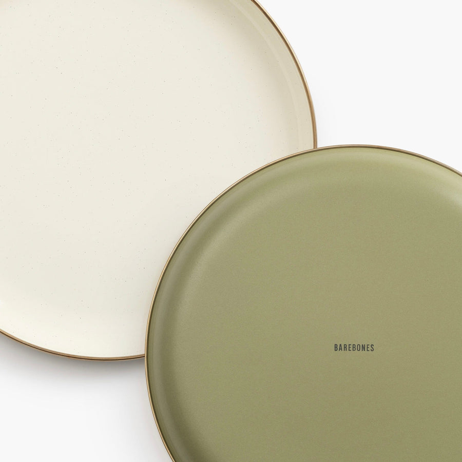 Enamelware 2-Tone Dining Collection - Olive Drab