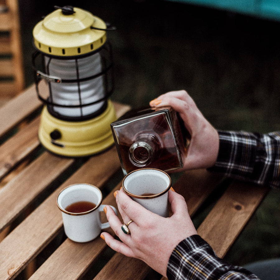 enamel espresso cup set