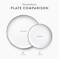 enamel deep plate set, enamel salad plate set