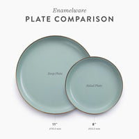 enamel deep plate set, enamel salad plate set