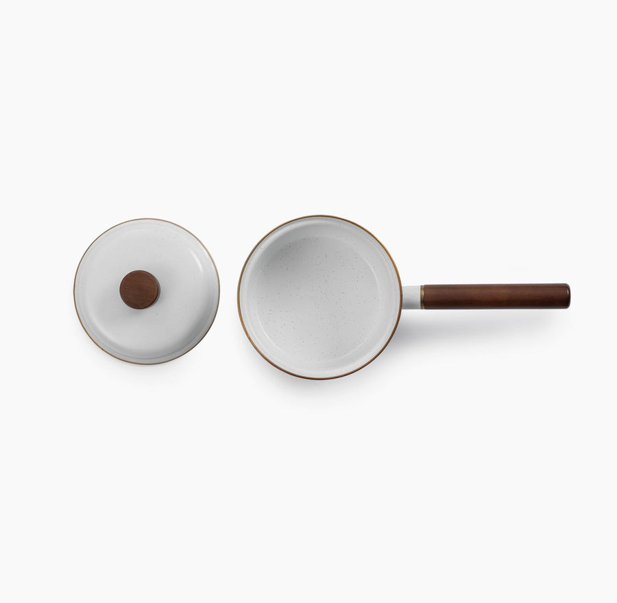 Enamel Saucepan - Eggshell