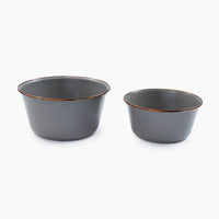 Enamel Mixing Bowl Set - Slate Gray