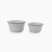 Enamel Mixing Bowl Set - Eggshell