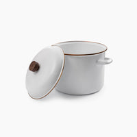 Enamel Stock Pot - Eggshell