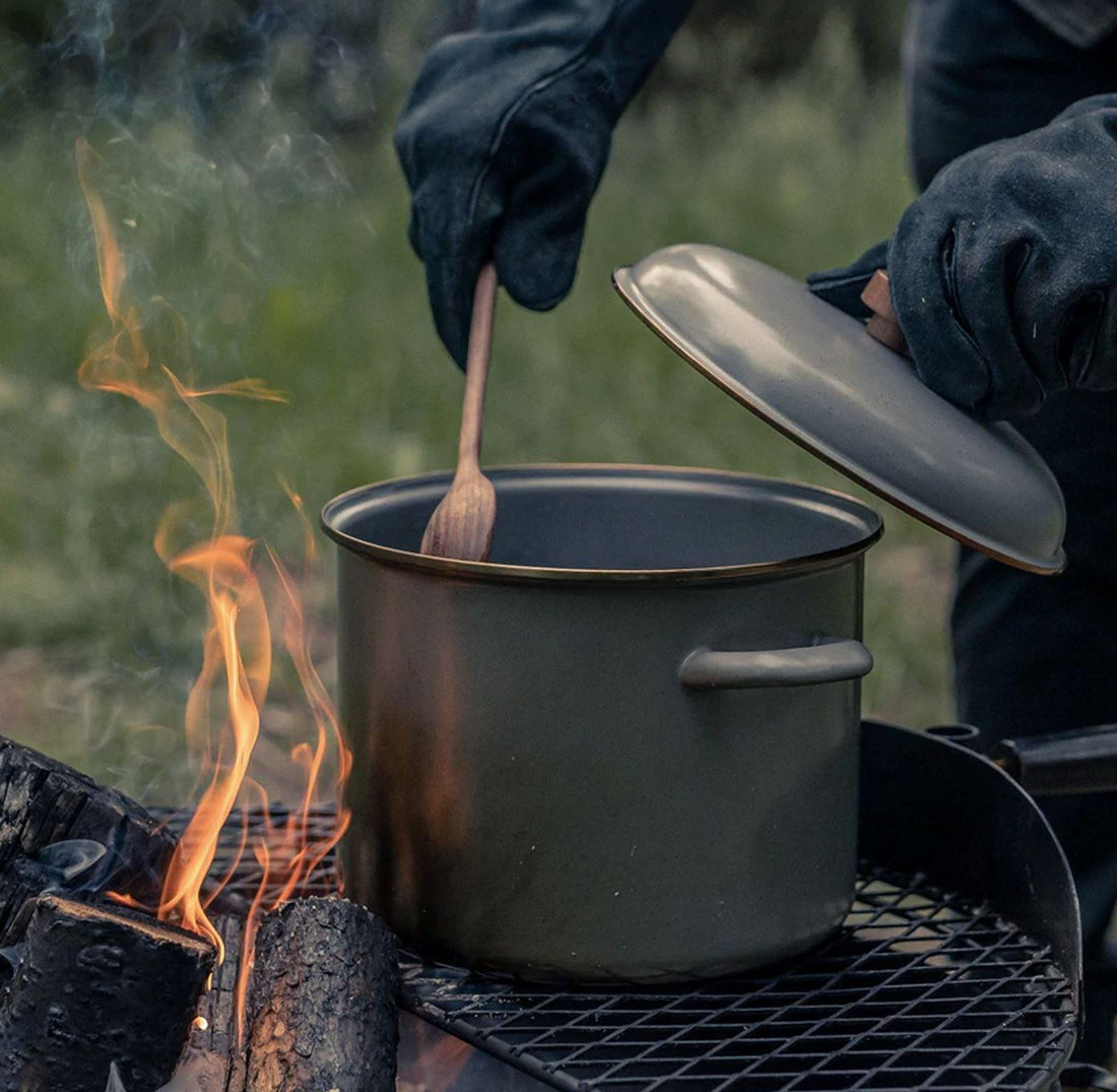 Enamel Stock Pot - Slate Gray